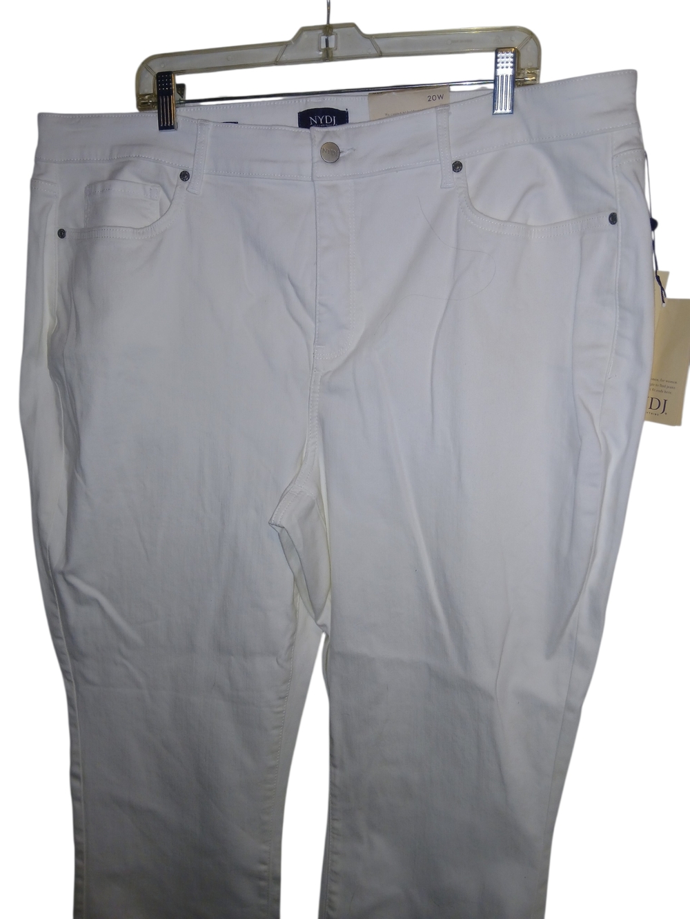 NWT NYDJ White Straight Marilyn Jeans with Lift-Tuck Technology 20W - Picture 2 of 6